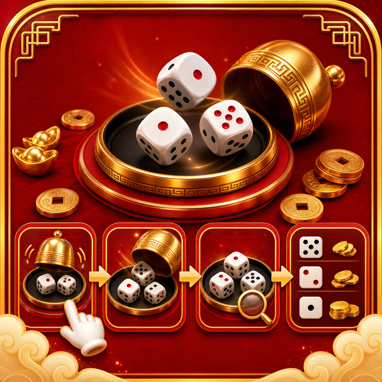 Step-by-step dice bowl guide for Tài Xỉu reading